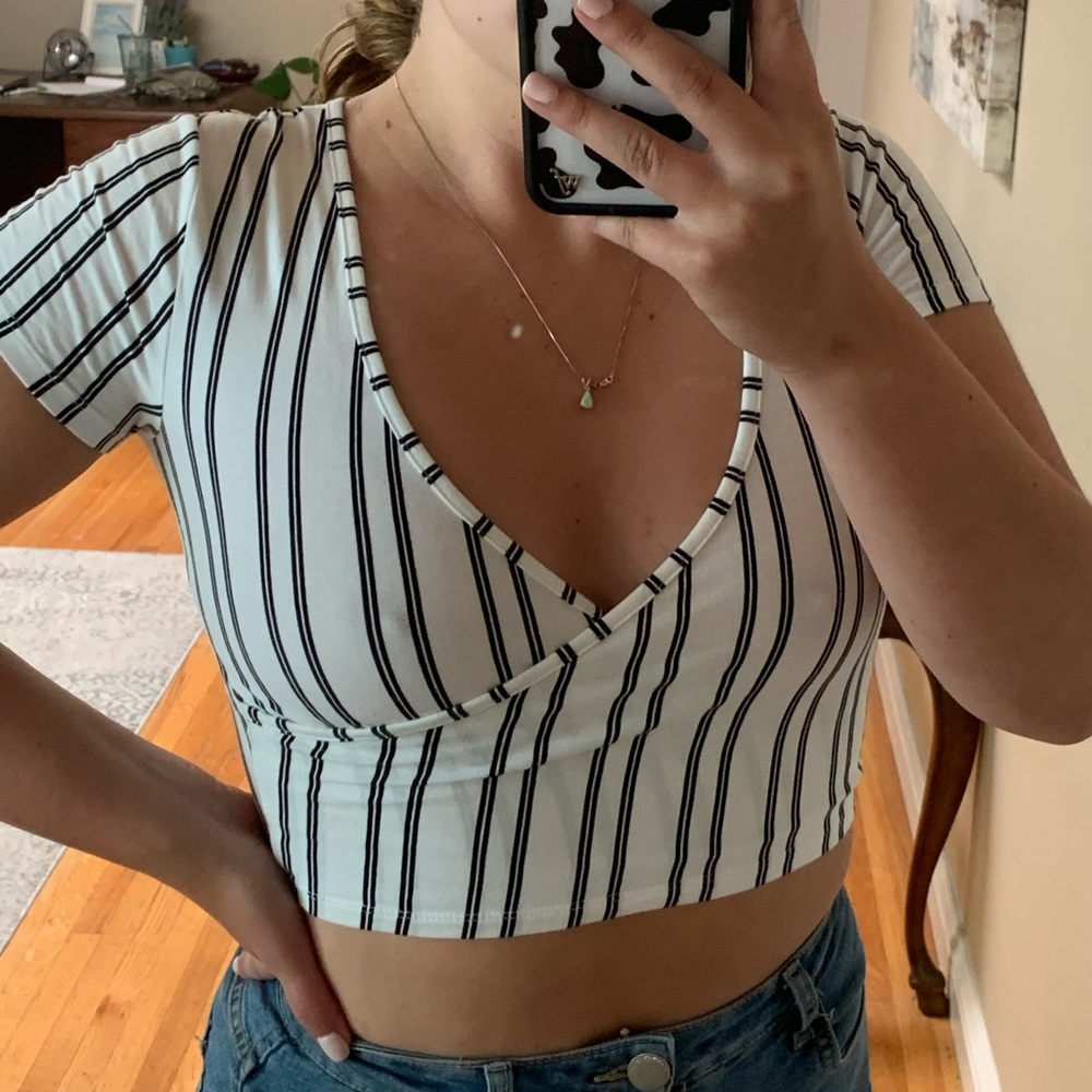 Striped crop top